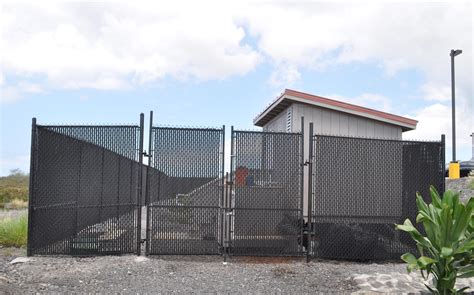 Chain Link Enclosure With Slats Island Wide Fencing