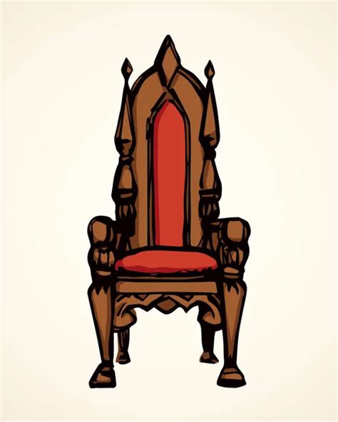 Throne With King Drawing Carved King Winged Lion Gothic Throne Chair