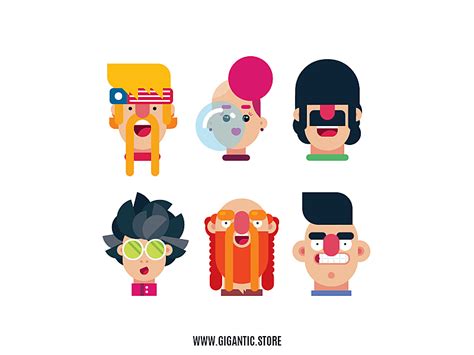 Flat Design Characters From The 100 Pack By Mark Rise On Dribbble