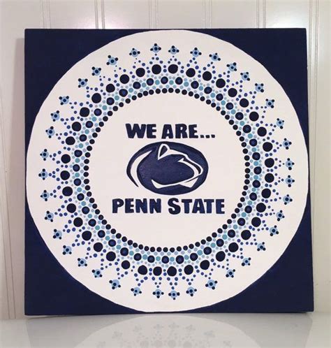 Penn State Dotted Painting State Canvas Painting State Canvas Penn