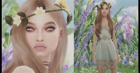 Sims 4 Beauty Girl The Sims 4 Cc Download Sim Sims 4 Flower Crown