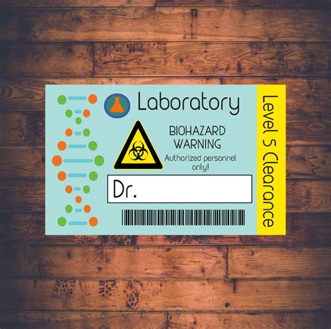 Science Lab Name Badge Printable Customizable Scientist Lab Etsy