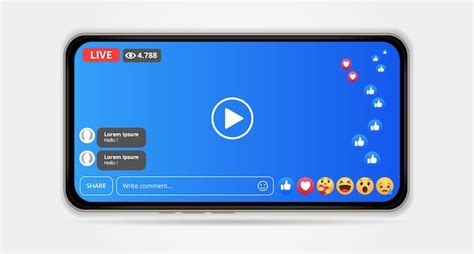 Premium Vector Screen Design For Facebook Live Streaming On