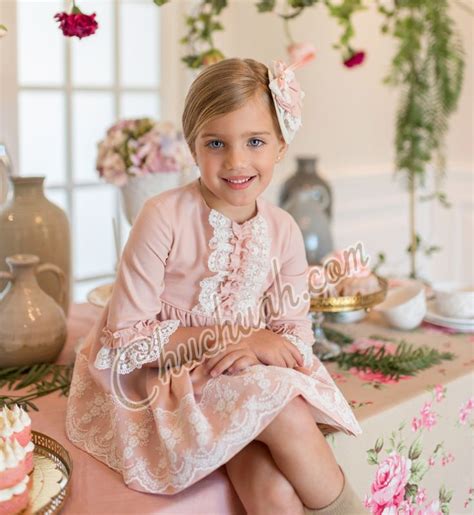 Dolce Petit Vestido Rosa Empolvado Nicolle 2202v Trajes Para Niños