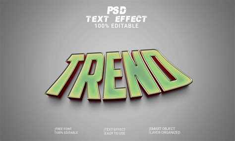 Trend 3d Text Effect Editable Psd File Graphic By Imamul0 · Creative
