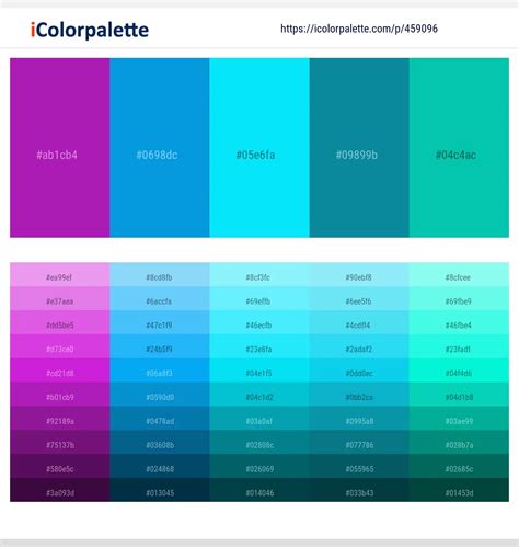 41 Latest Color Schemes With Deep Sky Blue And Dark Cyan Color Tone