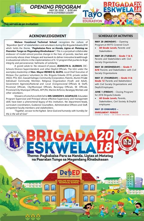 Brigada Eskwela 2018 Opening Program