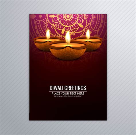 Happy Diwali Colorful Brochure Template Vector 258251 Vector Art At