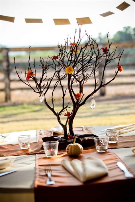 Natural Wedding Centerpiece Ideas With Sticks And Leaves Wedding Clan