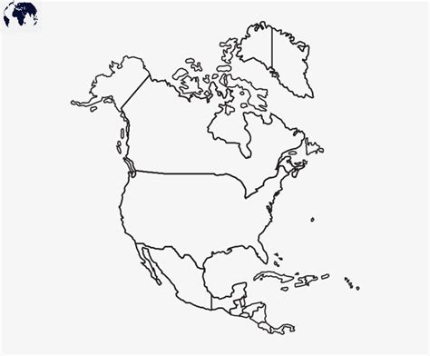 Printable Map Of North America Blank World Map