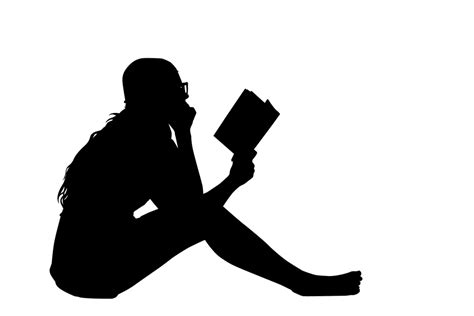 Reading Silhouette Png File Png Mart