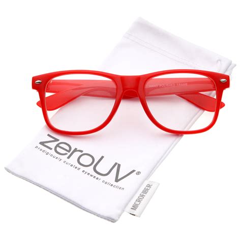 Zerouv Retro Wide Temple Clear Lens Horn Rimmed Eyeglasses 54mm