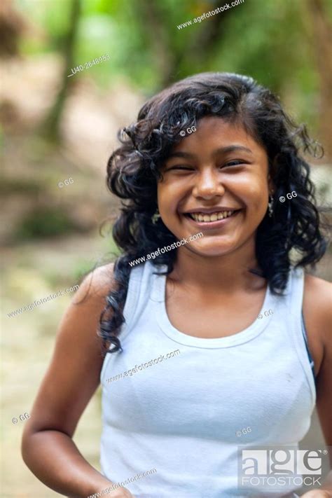 Guatemala Rio Dulce Babe Mayan Girl Stock Photo Picture And Rights Managed Image Pic U