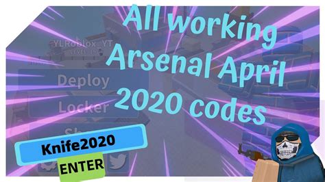 You should make sure to redeem these as soon as possible because you'll never know when they could. ALL *WORKING* APRIL 2020 ARSENAL CODES! - YouTube