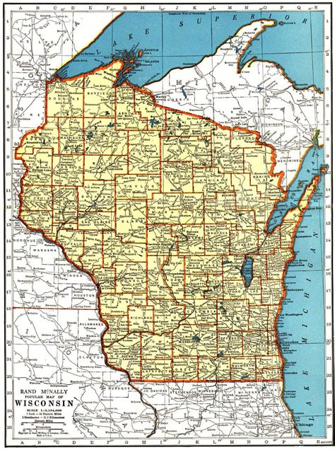 Road Map Of Wisconsin