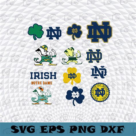 Notre Dame Logos Fighting Irish Notre Dame Golden Domer Clover Lea