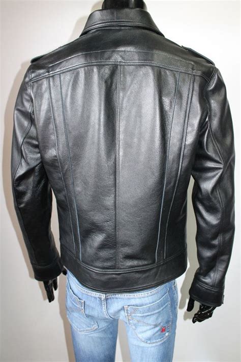 buy italian handmade men genuine lambskin leather jacket slim fit online in india etsy