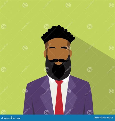 Business Man Profile Icon African American Ethnic Male Avatar Stock