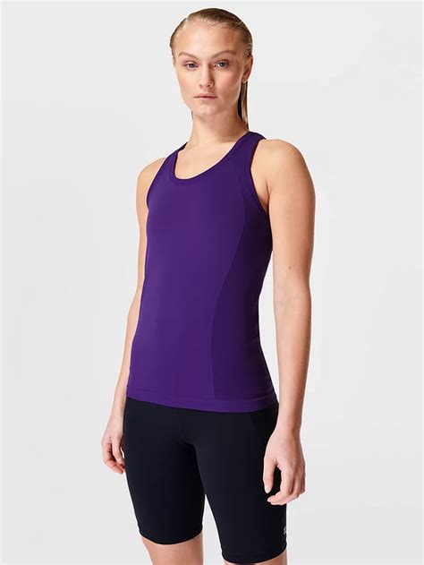 Sweaty Betty Athlete Seamless Workout Tank Top Celestial Purple At