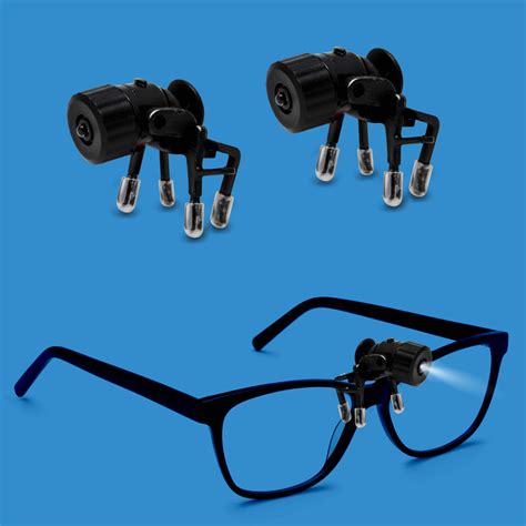 bright basics 2 pack universal clip on led glasses light aduro products