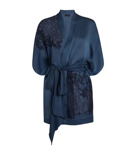 Carine Gilson Silk Lace Trim Short Kimono Harrods Ma
