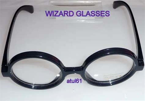Harry Potter Wizard Black Glasses Round Frame Fancy Dress Geek Wally