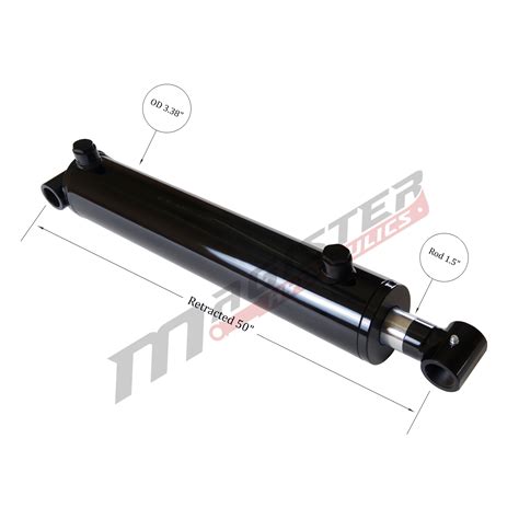 3 Bore X 42 Stroke Hydraulic Cylinder Welded Cross Tube Double Acting