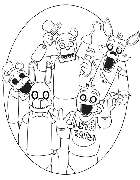 Animatronics Fnaf Coloring Page Download Print Or Color Online For Free