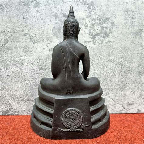 Black Lp Sothon Buddha Statue Bronze Buddhism Meditation Etsy