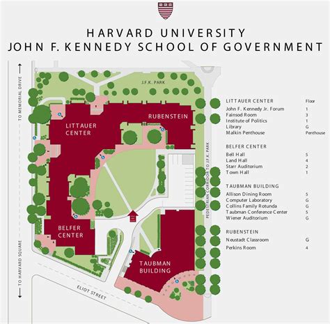 John F Kennedy School Of Government Campus Map Cambridge Ma • Mappery