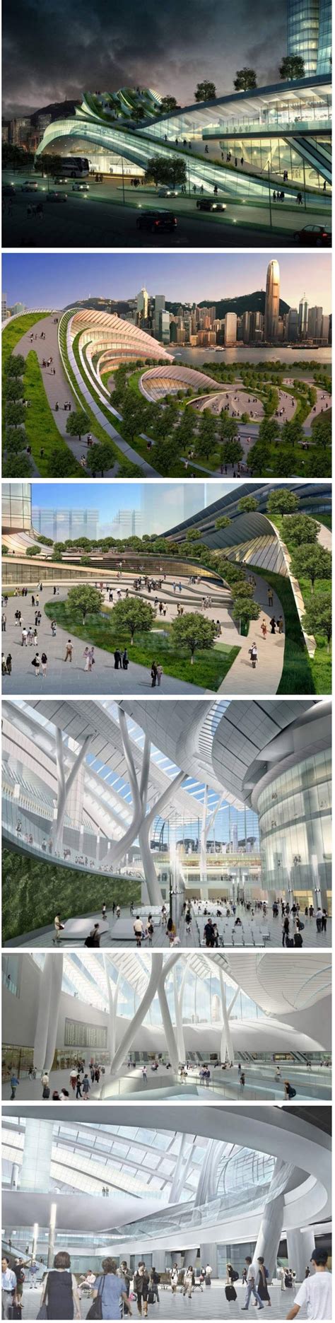 It hosts a police station, level 2 hospital, restaurant, supermarket, taxi / boda boda bay, service bay for vehicles that break down. Express rail link West Kowloon terminus by Aedas | Green architecture