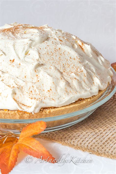And yes, it really does take only 10 minutes to prepare the filling for this pie. No Bake Triple Layer Pumpkin Pie | Art and the Kitchen