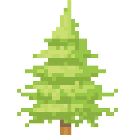 Pixel Art Pine Tree Png