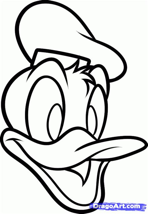 How To Draw Donald Duck Easy Step By Step Disney
