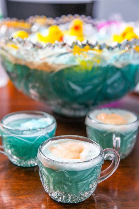 Serve this sherbet punch alongside other. Super Frothy Blue Baby Shower Punch With Ducks