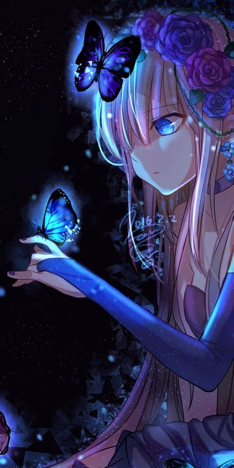 Girl Mantle Butterfly Anime Hd Wallpaper Peakpx