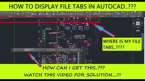 File Tabs Are Missing In Autocad How To Show File Tabs In Autocad