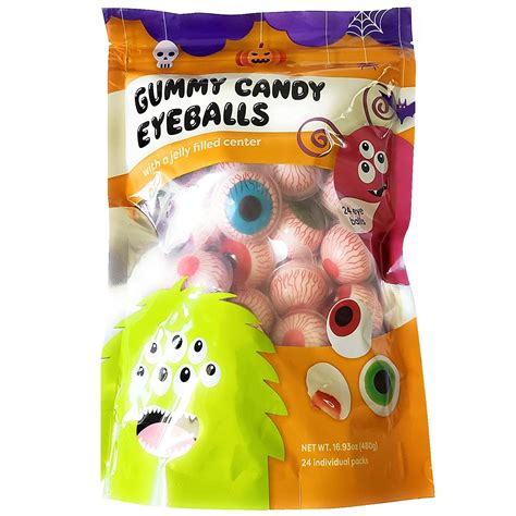 Gummy Candy Eyeballs With A Jelly Filled Center 1693 Ounce 24 Count