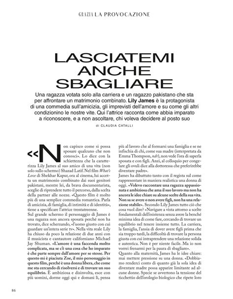 Lily James Grazia Italy 03232023 Issue Celebmafia