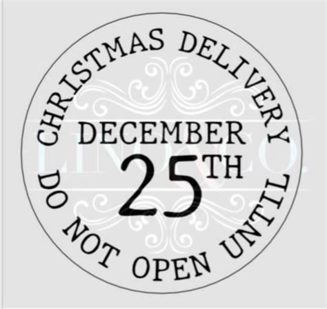 Christmas Tag Do Not Open Until December 25th Svg Jpeg Png Etsy