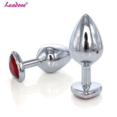 Heart Shaped Stainless Steel Crystal Jewelry Anal Plug With Sml Size Butt Plug Anal Sex Toys