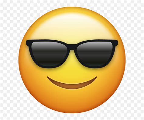 Download Sunglasses Cool Emoji Face Iphone Ios Emojis Emoji Clipart