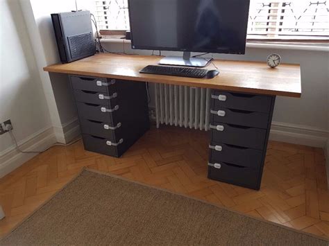 Choose your electric bed among our adjustable beds for sale. Large computer desk 6ftx2ft - IKEA HAMMARP oak work top ...
