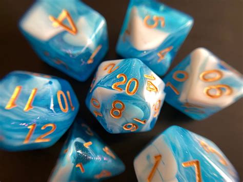 Glacier Dnd Dice Set For Dungeons And Dragons D20 Polyhedral Etsy