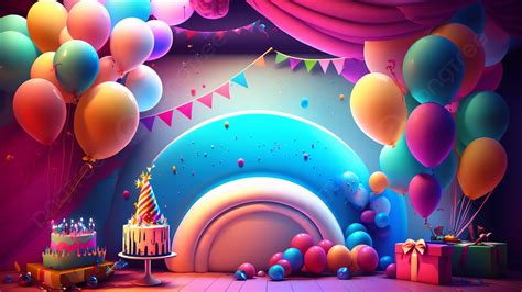 Birthday Party Balloon Decoration Background Birthday Party Balloon