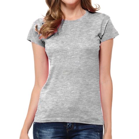 Womens 100 Cotton Short Sleeves Plain Basic T Shirts