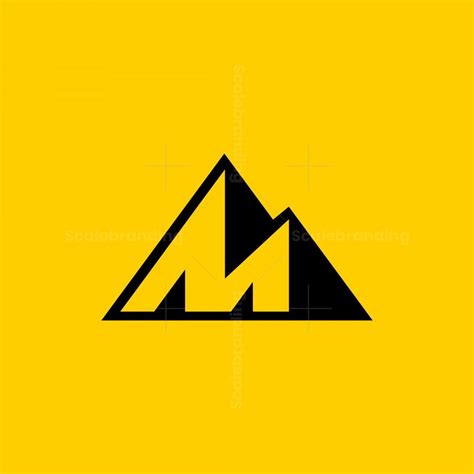 Use Letter M For Create Mountain Icon Mountain Logos Mountain Designs