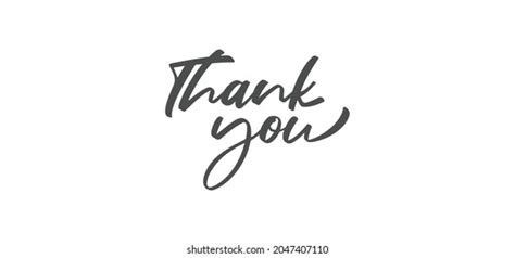 Thank You Hand Drawn Lettering Calligraphy Stock Vector Royalty Free