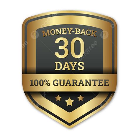 30 Days Money Back 100 Persent Guarantee Logo Badge 30 Days Money