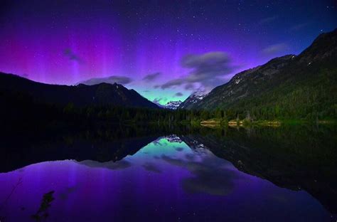 Northern Lights Seen From Snoqualmie Pass In Washington State